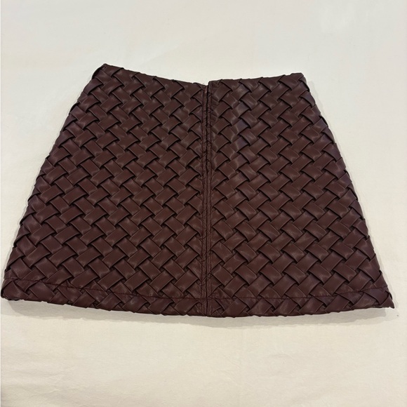 NWT - Faux Leather Woven Mini Skirt - Picture 6 of 6